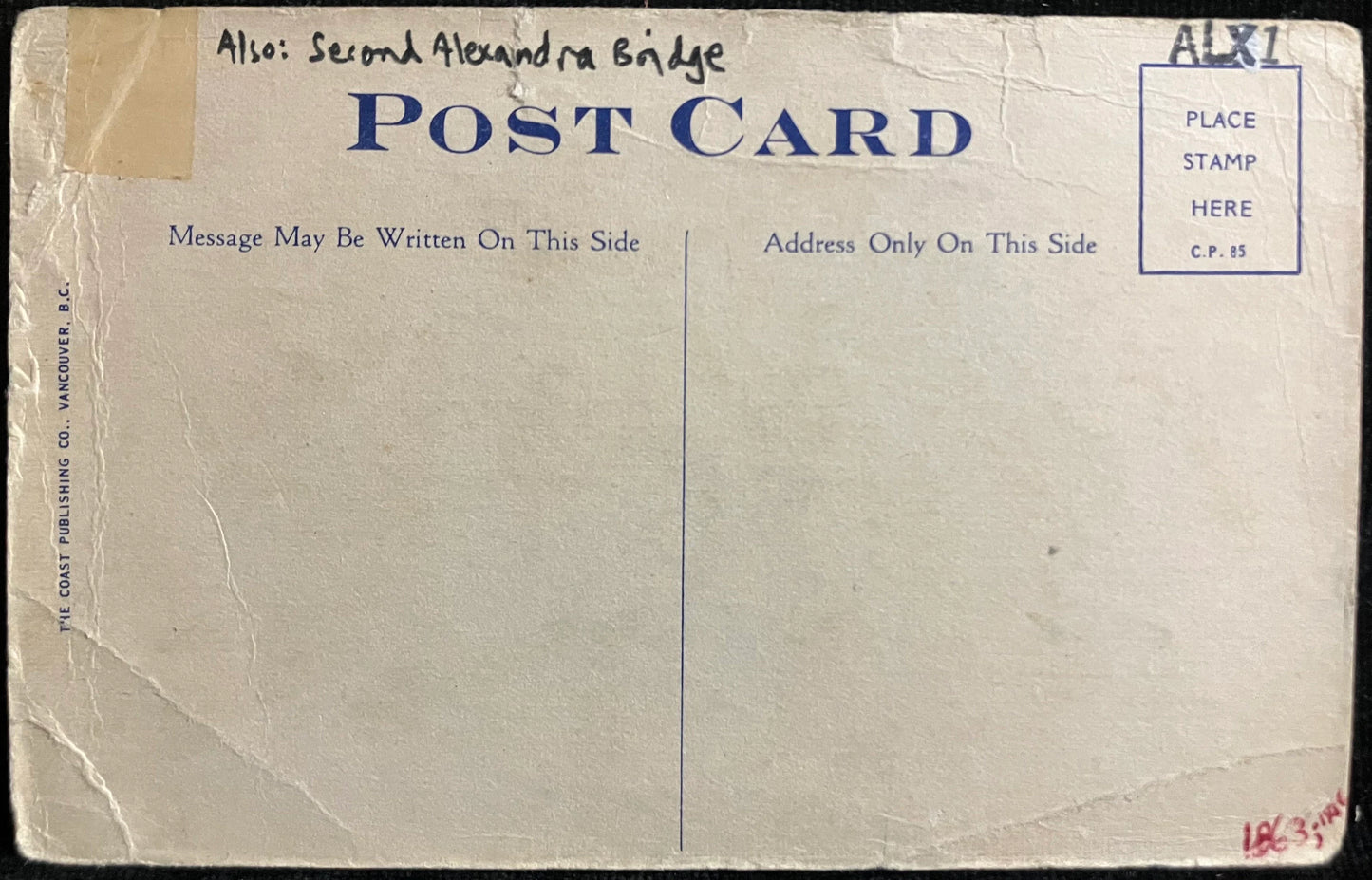 Alexandra Bridge, Fraser Canyon, B.C. Canada - Vintage Postcard