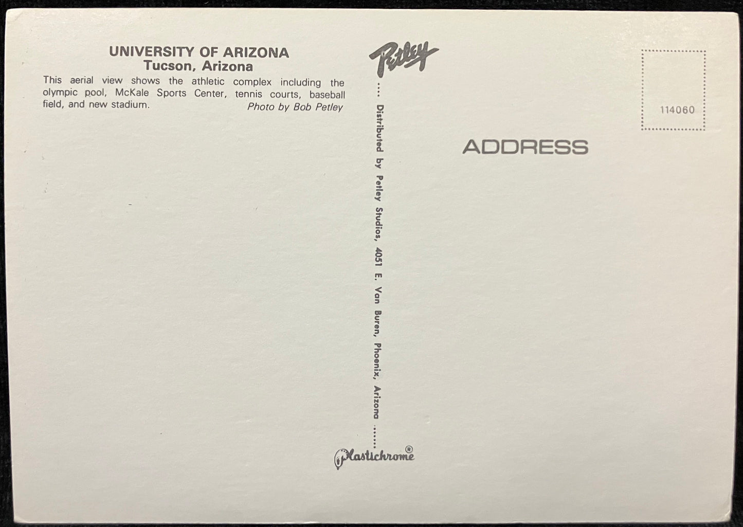 University of Arizona - Photo by Bob Petley - Vintage Postcard