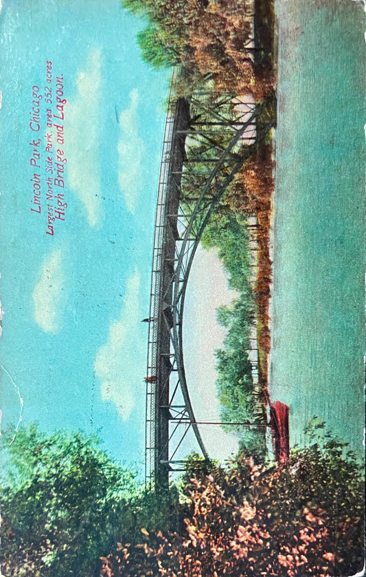 Lincoln Park - Chicago Largest North Side Park - 1909 Postcard
