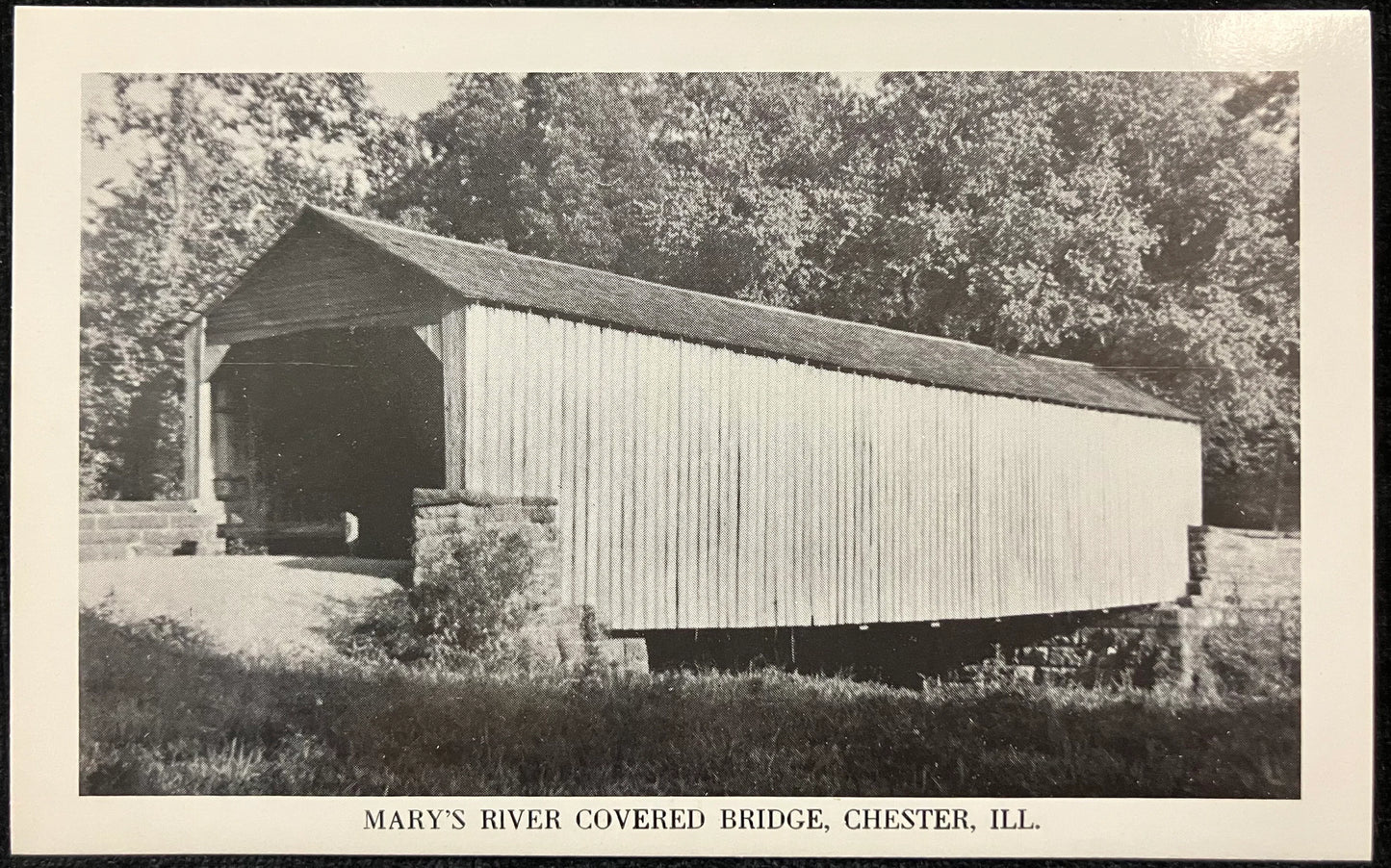 Mary’s River Covered Bridge - Chester, Ill. - Vintage Postcard