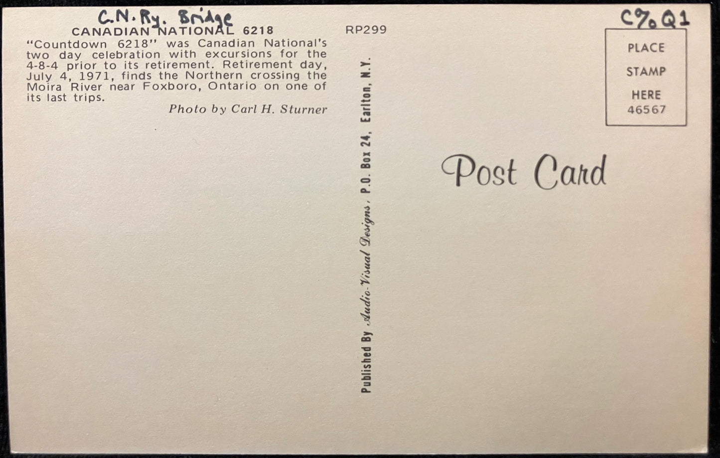 Canadian National - Ontario, Canada - Photographer: Carl H. Sturner - Vintage Postcard