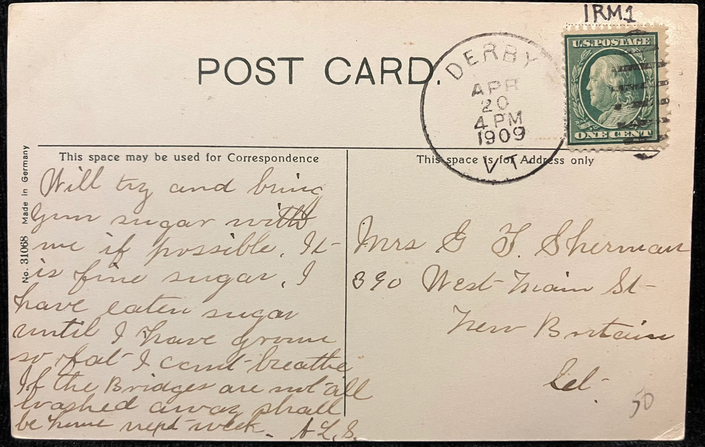 Iron Bridge, Mansonville Station, Quebec, Canada - Vintage Postcard