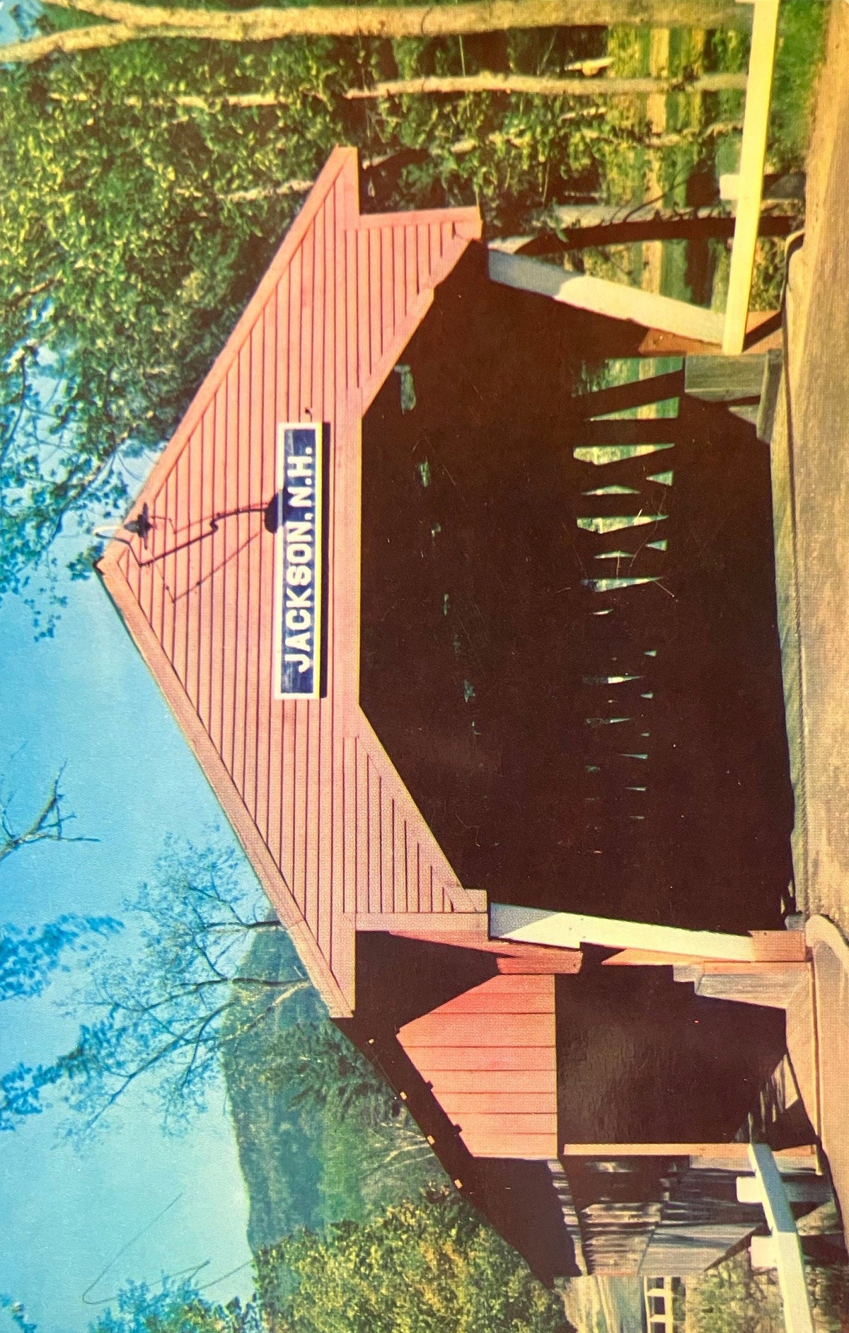 Jackson, N. H. - Covered Bridge in White Mountains, New Hampshire - Photo by Dick Smith - Vintage Co