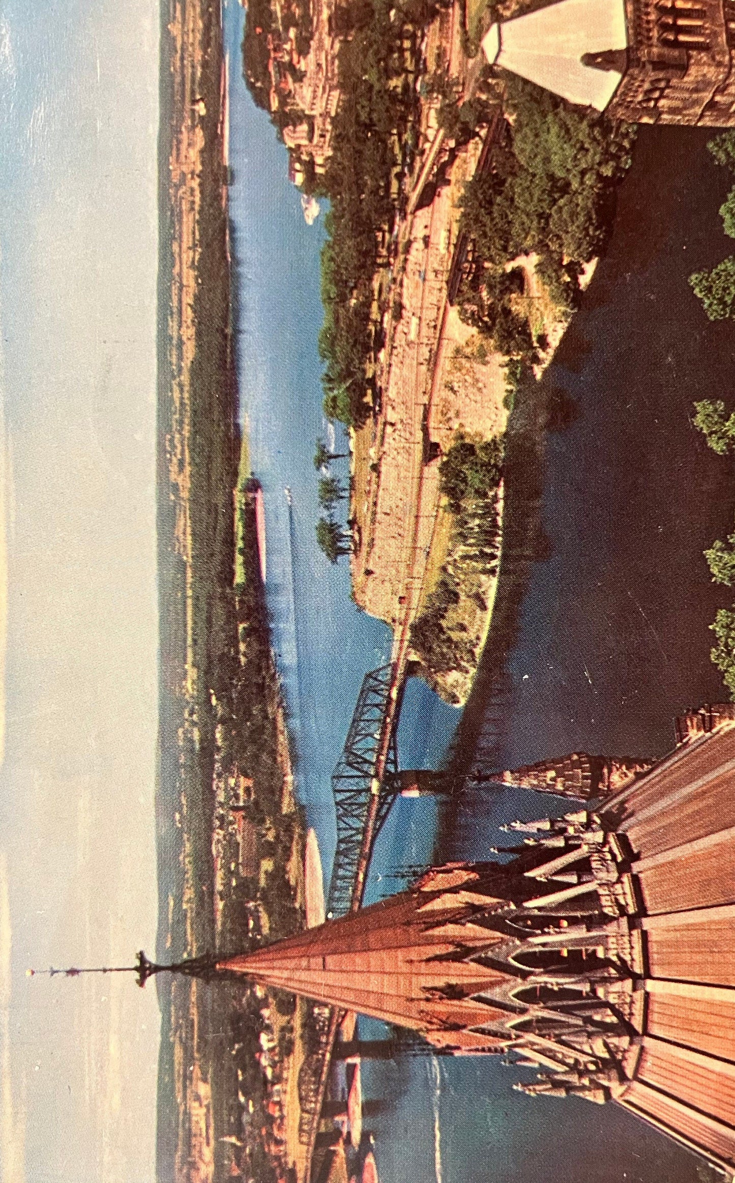 View from the Peace Tower Balcony - Ottawa, Canada - 1950s International Postcard