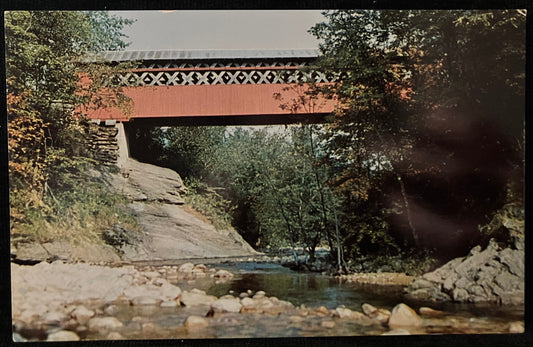 Covered Bridge - Arlington, Vermont - Photography by James J. Heatley - Vintage Postcard