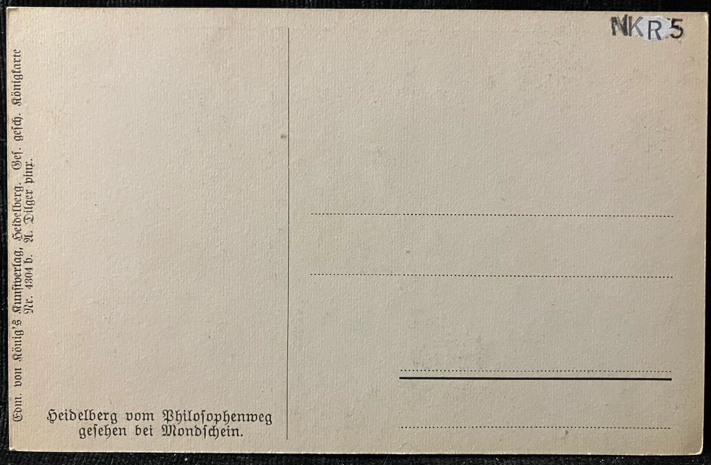 The Philosopher's Walk Heidelberg - Vintage Germany Postcard