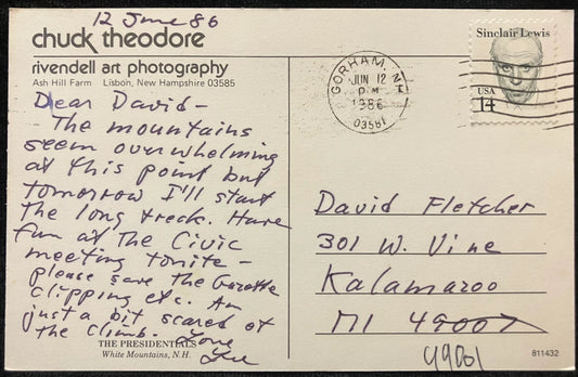 The Presidential White Mountains, New Hampshire - Photo by Chuck Theodore - Vintage Scenic Postcard