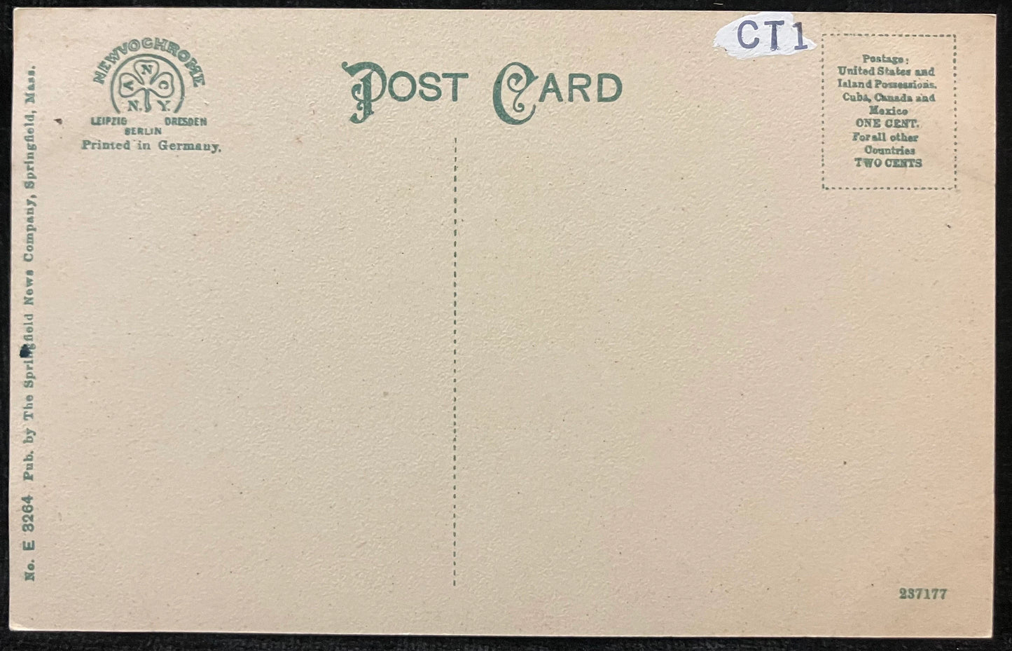 Connecticut River Bridge near Claremont, New Hampshire - Made in Germany - Vintage Bridge Postcard