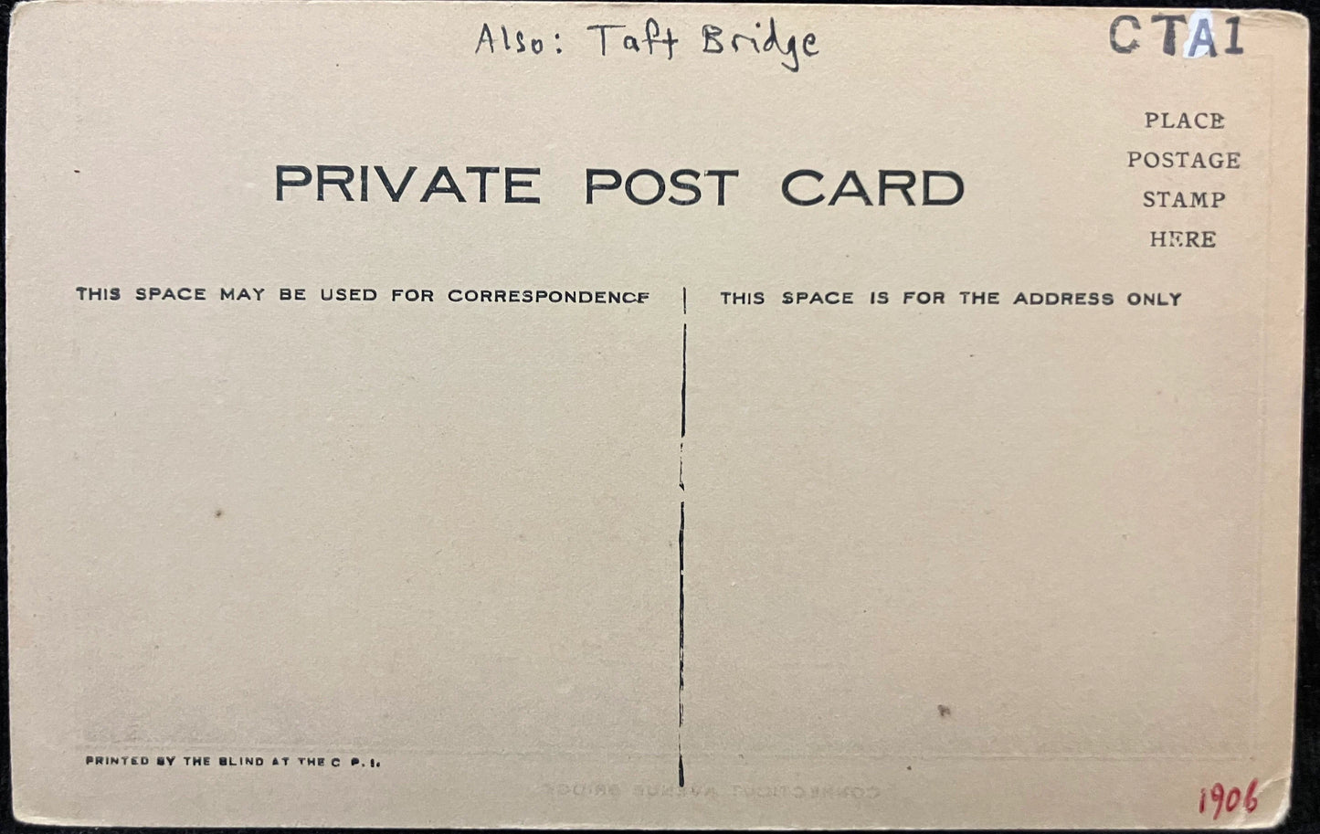 Connecticut Avenue Bridge in Washington D. C. - Vintage Bridge Postcard