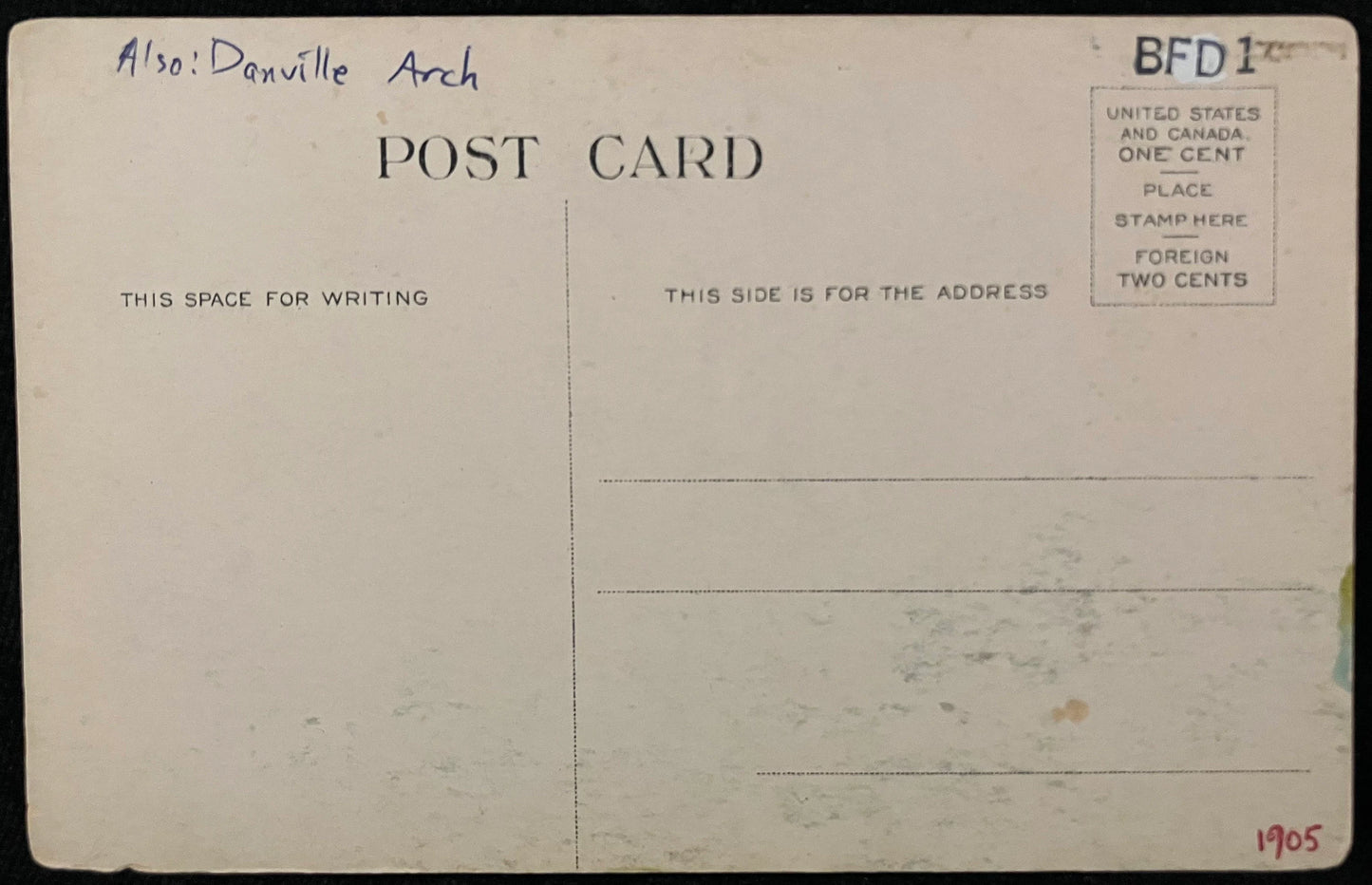 Bio 4 Concrete Arch, Danville, Indiana - Danville Arch - Vintage Bridge Postcard