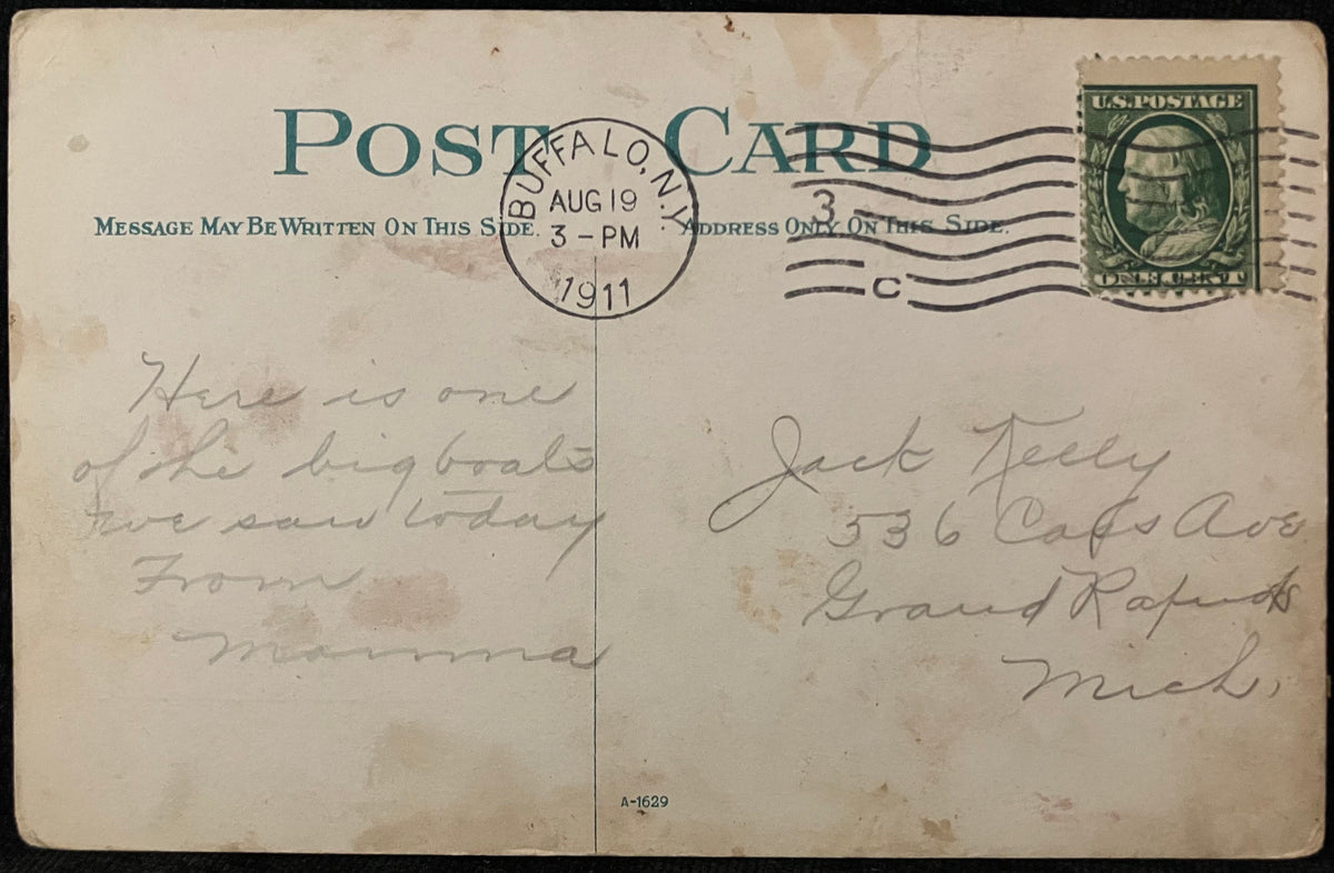 The New D. & C. "Clip City of Cleveland," Cost 1,250,000 Dollars" - Vintage Boat Postcard - Ferry and Pleasure Boat in 1911