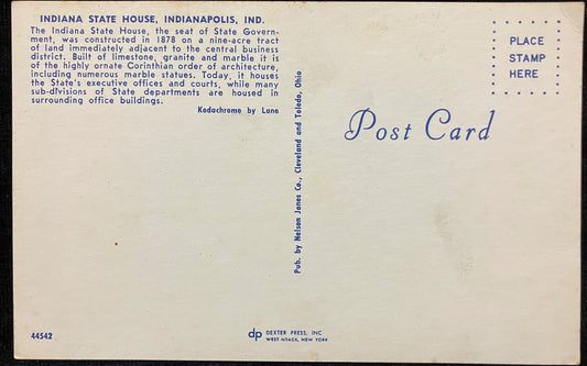 Indiana State House, Indianapolis, Indiana - Vintage Postcard