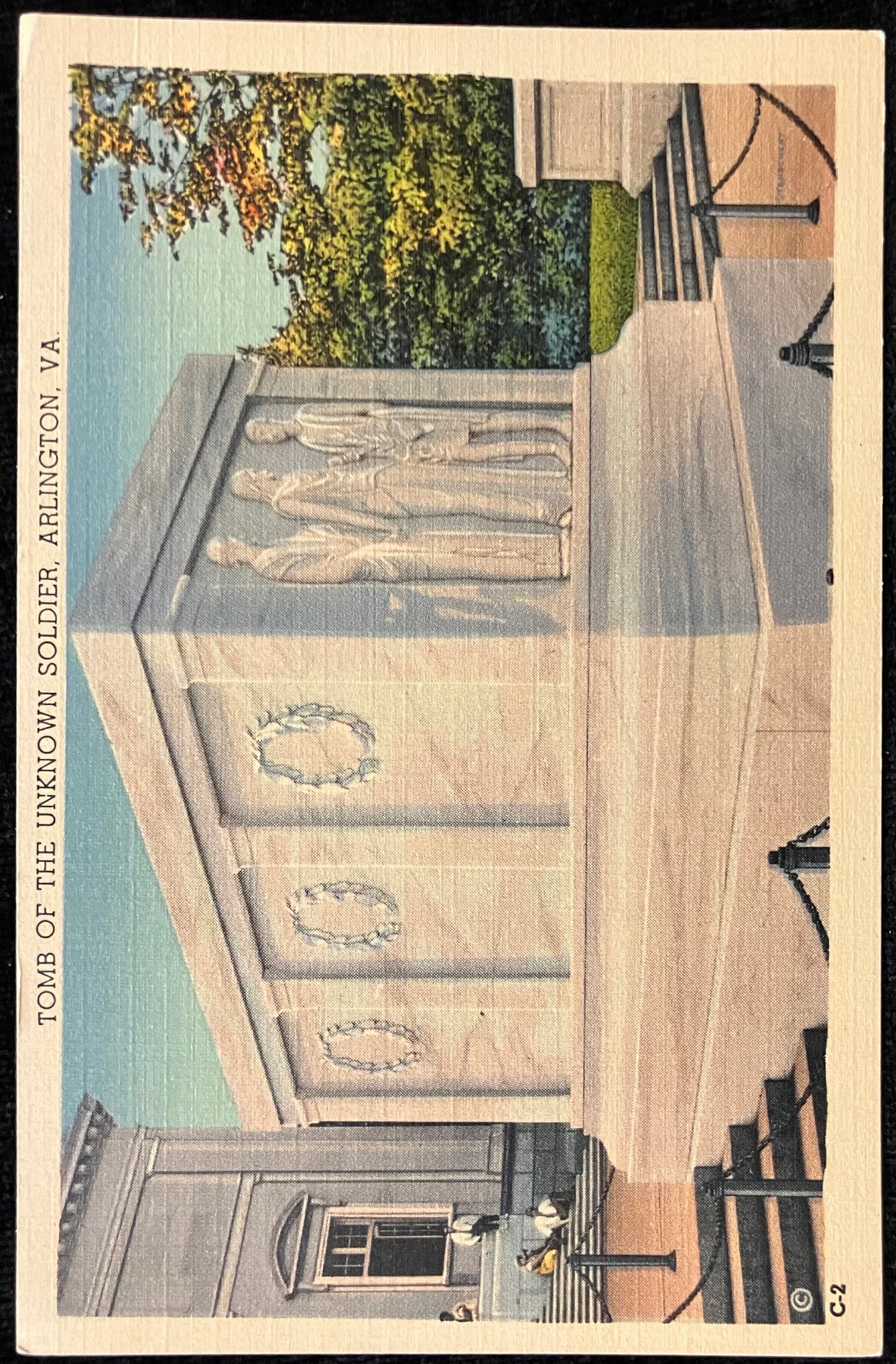 Tomb of the Unknown Soldier, Arlington, Virginia - Vintage Veteran Memorial Postcard