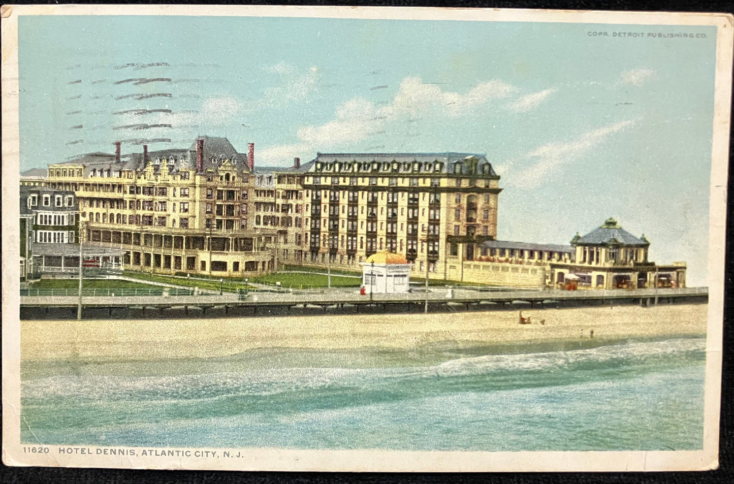 Hotel Dennis - Atlantic City, N. J. - Copr. Detroit Publishing Co. - 1912 Hotel Postcard