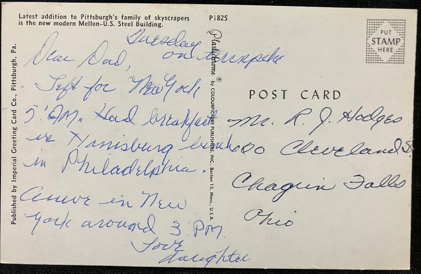 Mellon U. S. Steel Building, Pittsburgh, Pennsylvania - Vintage Postcard