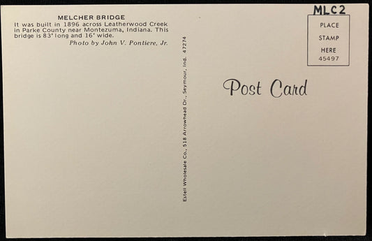Melcher Bridge in Parke County, Indiana - Photo: John V. Pontiere Jr. - Vintage Covered Bridge Post