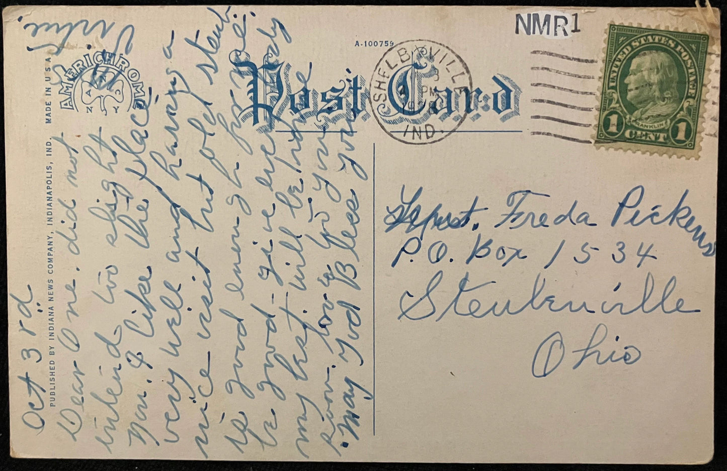 North Meridian Street Bridge Over Fall Creek, Indianapolis, Indiana - Vintage Bridge Postcard