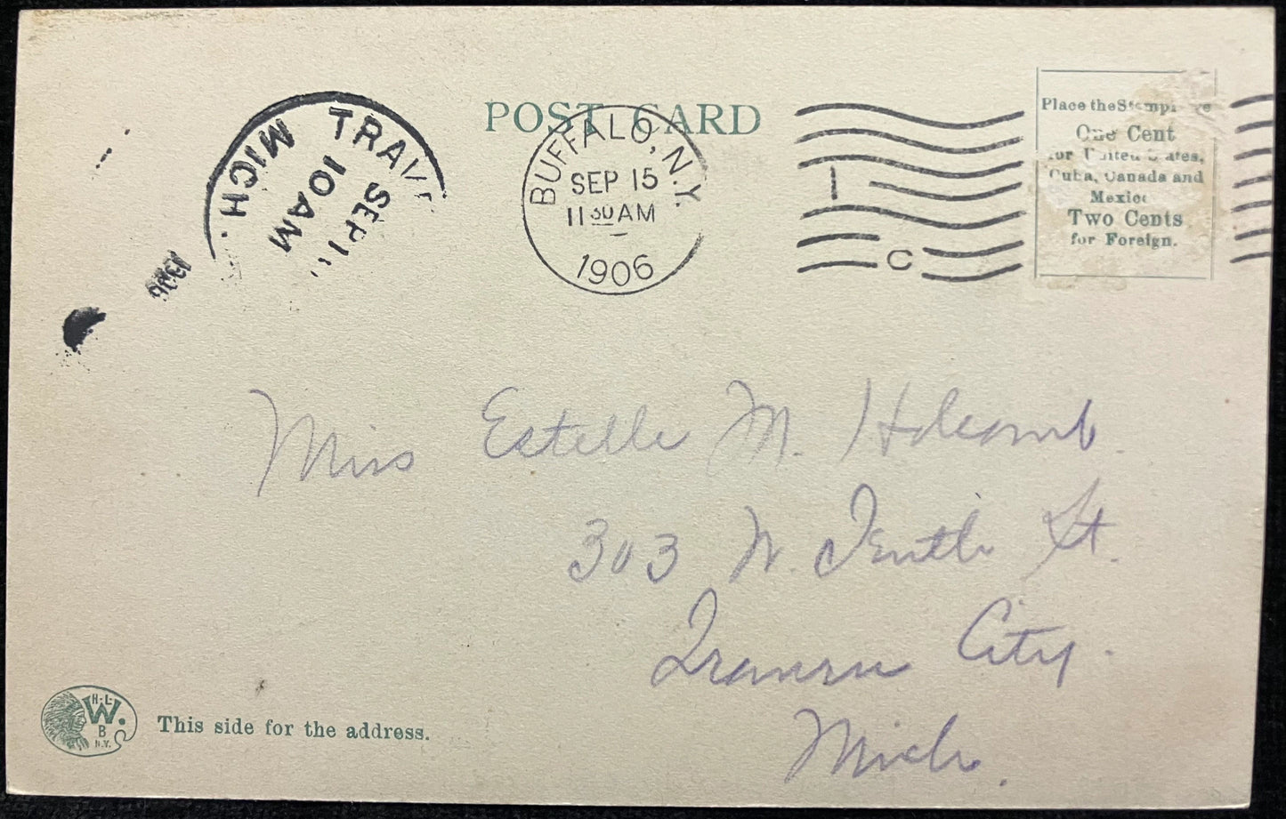 Niagara River and Willow Island Bridge - Photo: H. L. Woehler - Buffalo, New York- Vintage Postcard