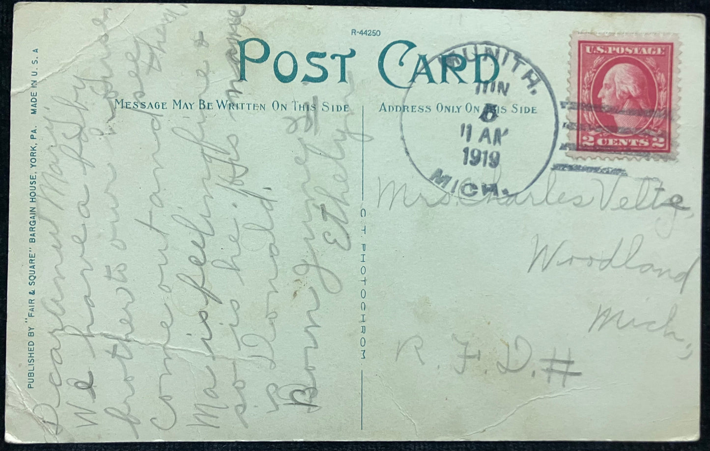 The 20th Century Tooth Factory, York, PA. Dentists Supply Co’s…. The Largest Manufactury of Artificial Teeth in the World. 1919 postcard
