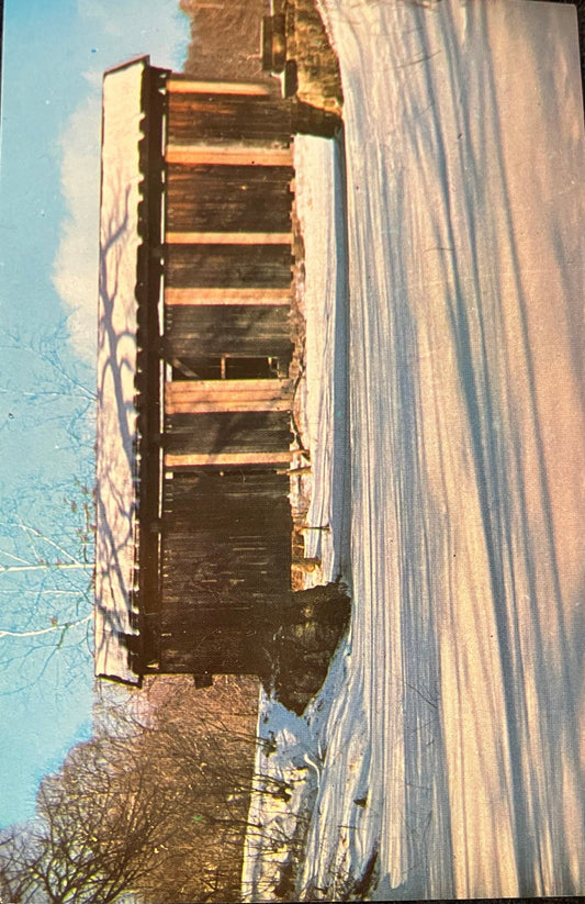 McClellan Bridge in Ohio - Photo: Earl Baldwin - Ohio Covered Bridge -Vintage Postcard