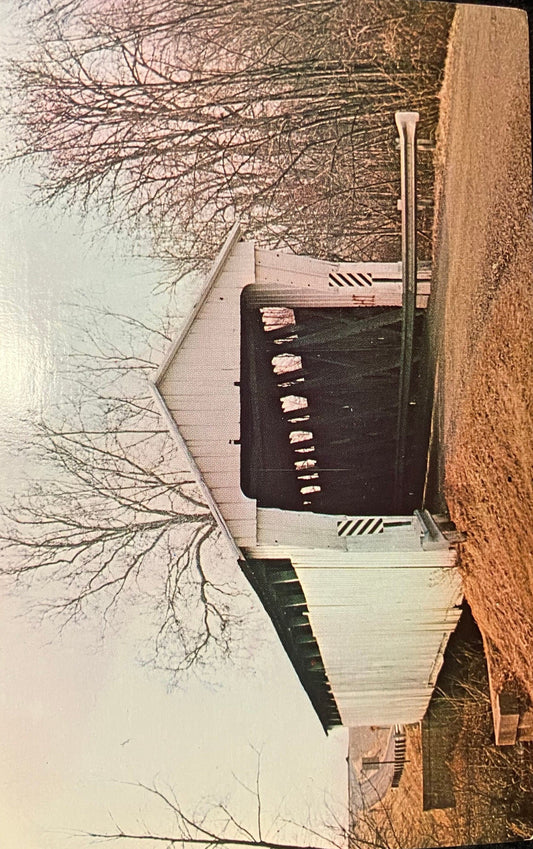 McColly Road Bridge in Logan County, Ohio - Photo: William D. Smith - Vintage Postcard - Covered Bri