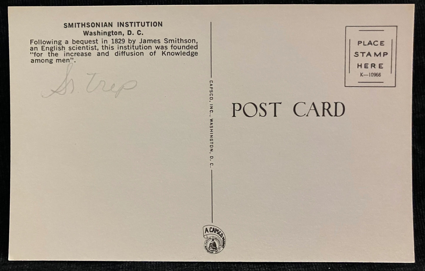 Smithsonian Institution, Washington, D. C., Maryland - Vintage Museum Postcard