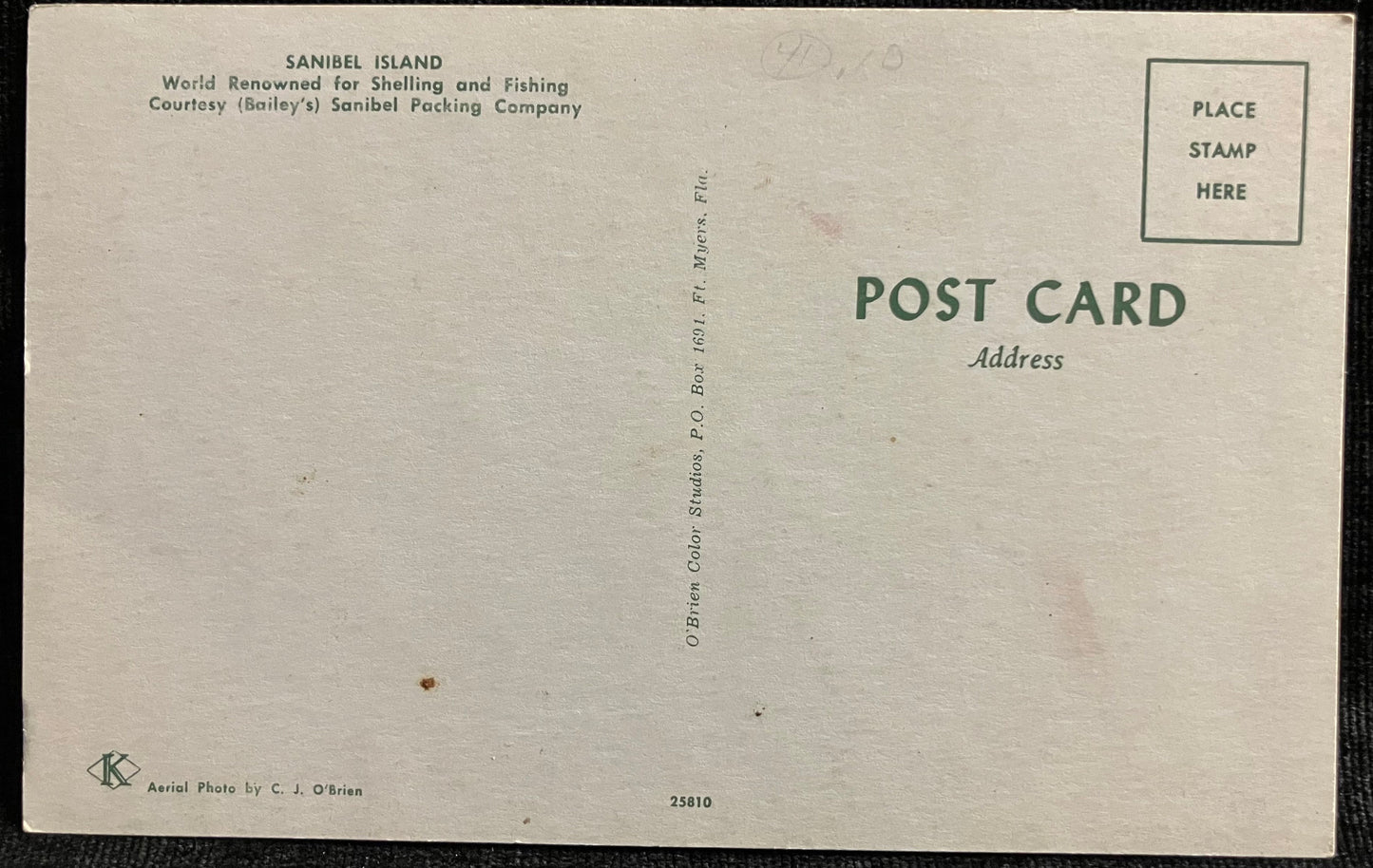 Sanibel Island - Florida - Photo: C. J. O’Brien - Vintage Island Postcard