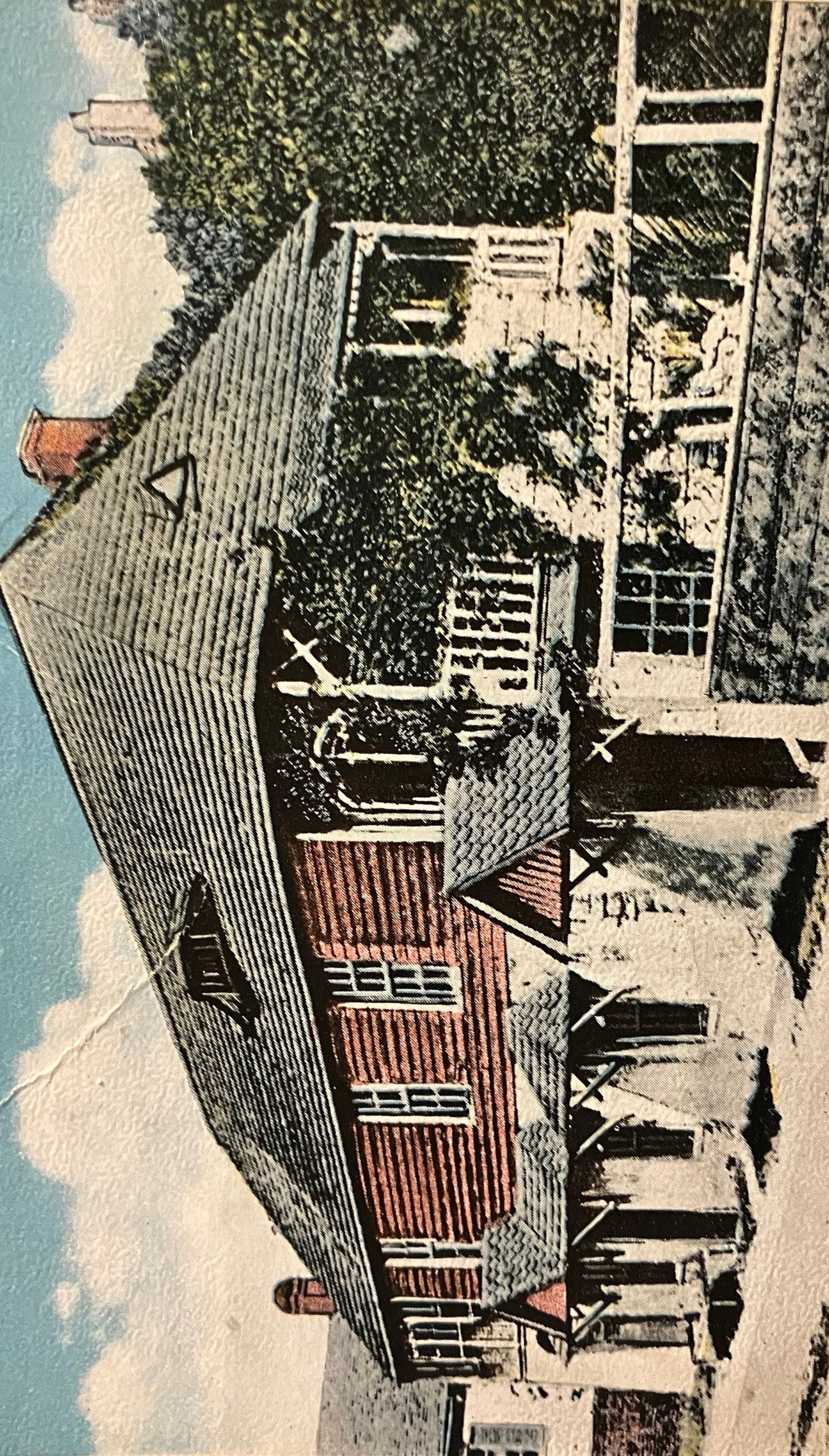 Oldest House in the U. S., St. Francis Street, St. Augustine, Florida. - Hand Tinted Photo on 1915 postcard