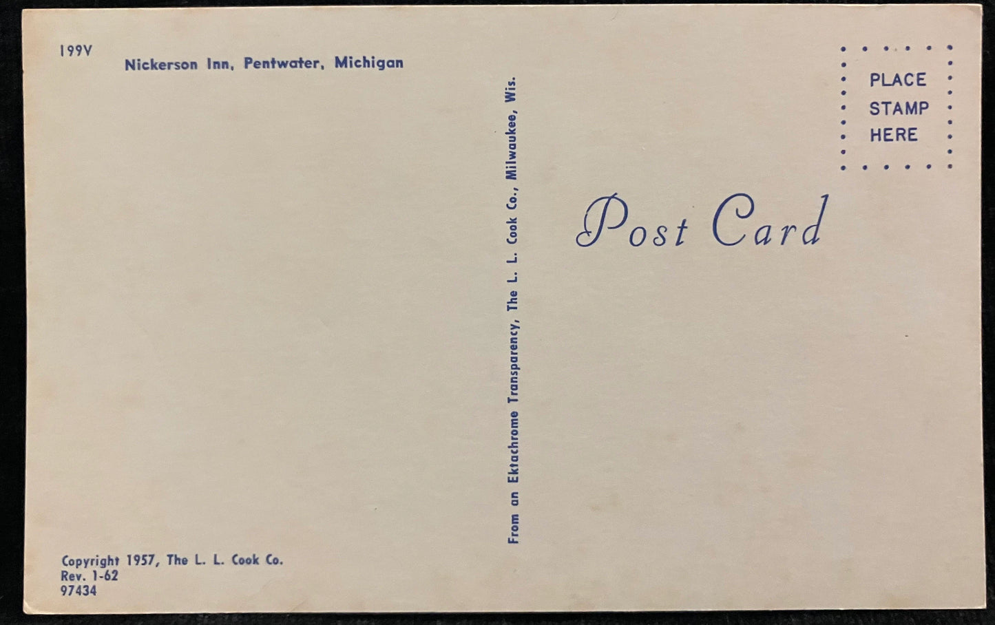 Nickerson Inn in Pentwater, Michigan - Vintage Hotel Postcard