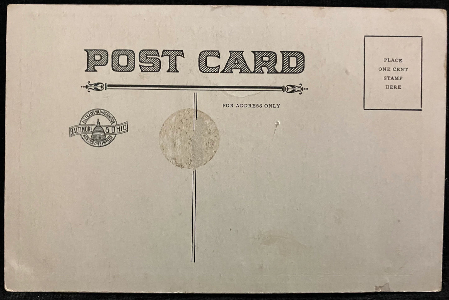The Capitol, Washington - On the Baltimore & Ohio Railway - Vintage Postcard