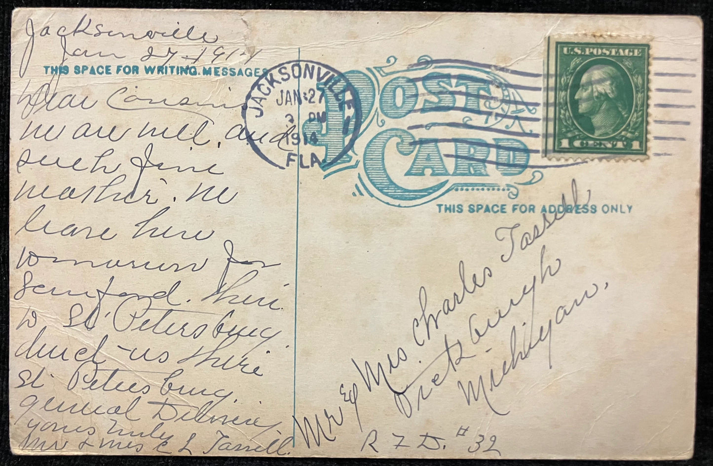 Amusement Places, Florida Ostrich Farm, Jacksonville, Florida - Vintage Farm Postcard