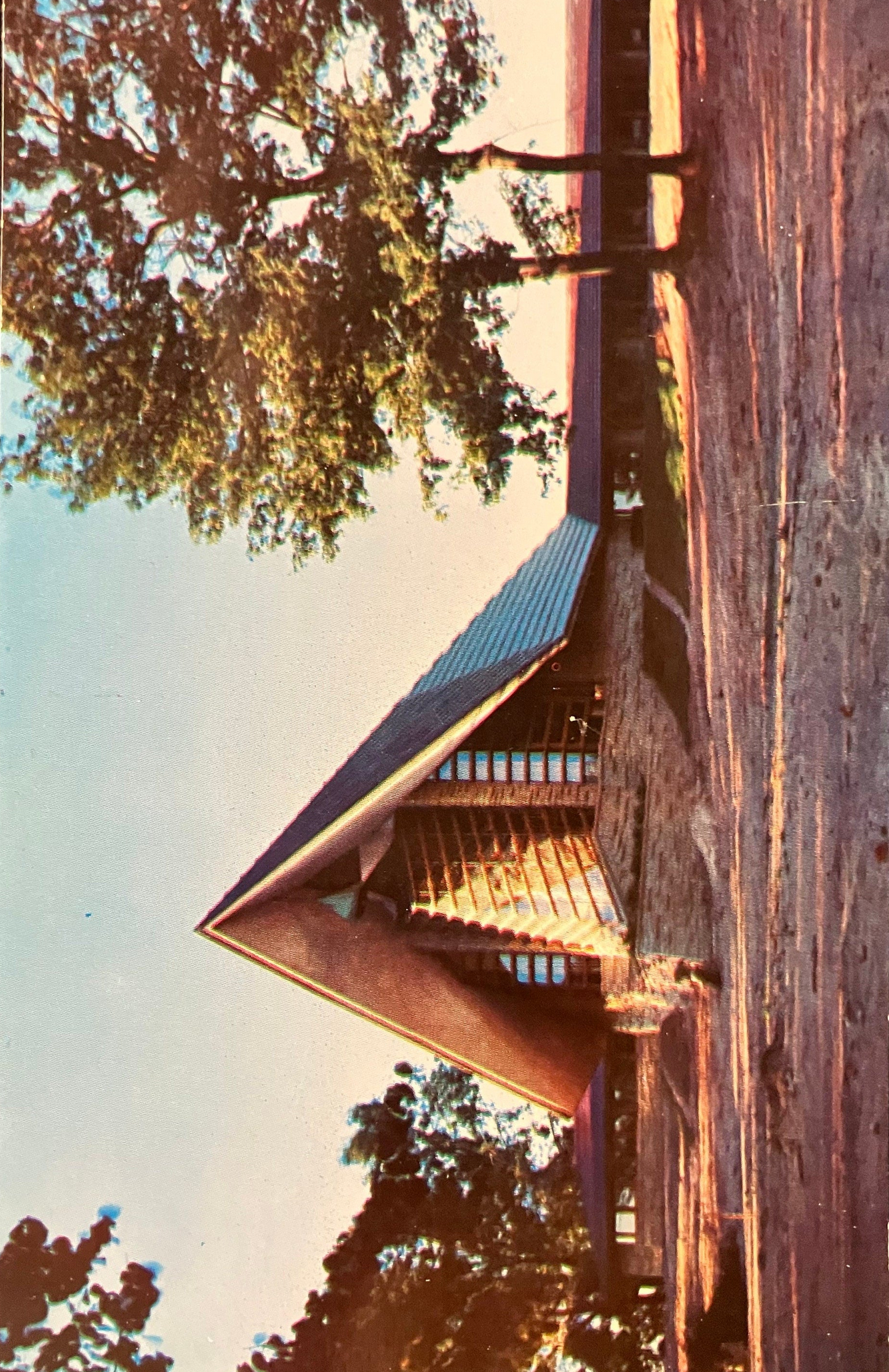First Unitarian Society of Madison, Wisconsin - Vintage Frank Lloyd Wright Church Postcard - Mid Cen