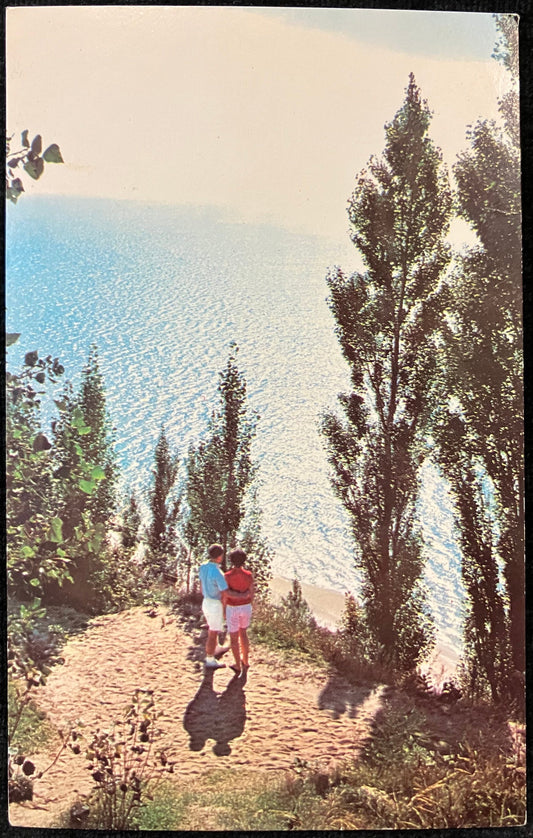 Lake Michigan from Traverse City, Michigan - Photo: Phil Balyeat - Vintage Postcard