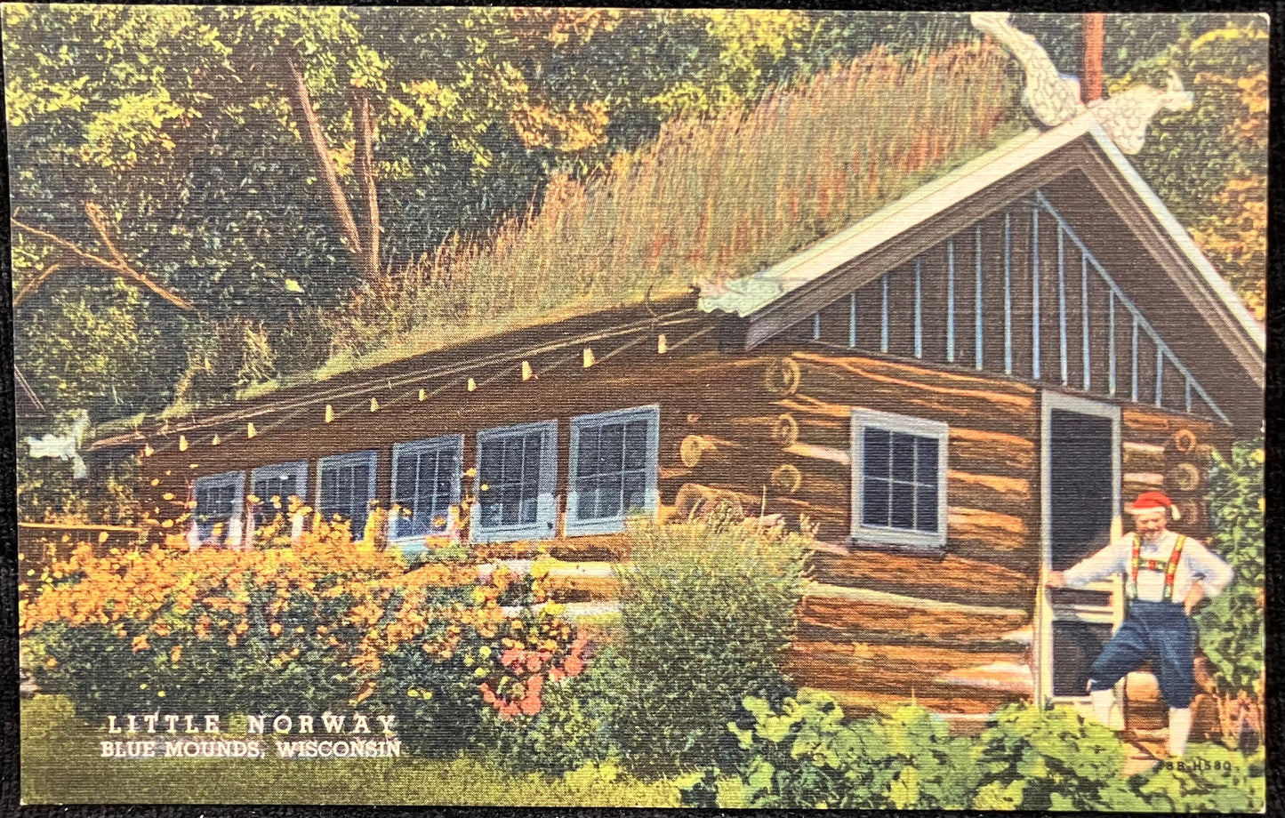 Little Norway Blue Mounds, Wisconsin - Photo: Diemer - Vintage Postcard