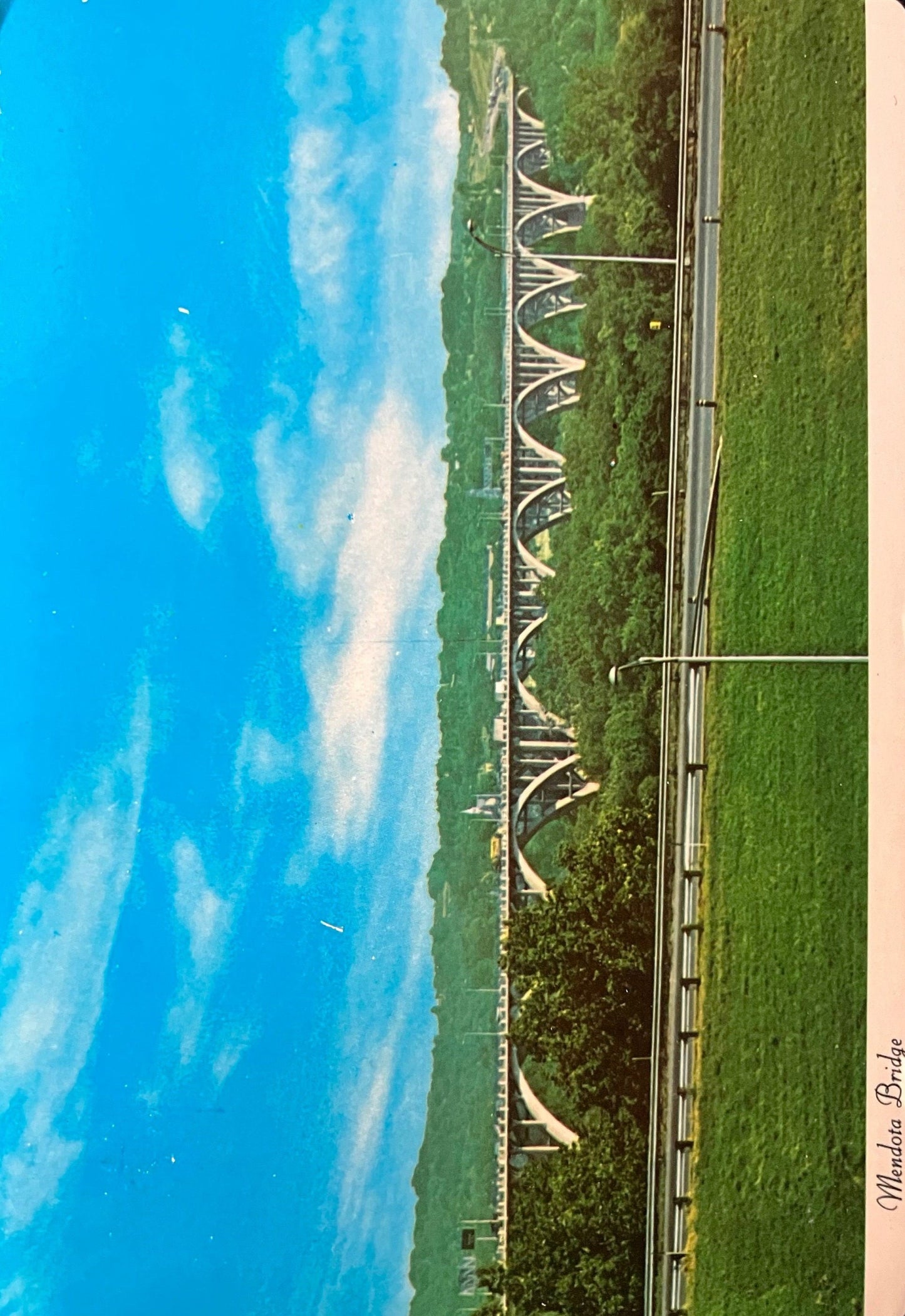 Mendota Bridge - Minneapolis St. Paul, Minnesota - Bridge Postcard - vintage postcard