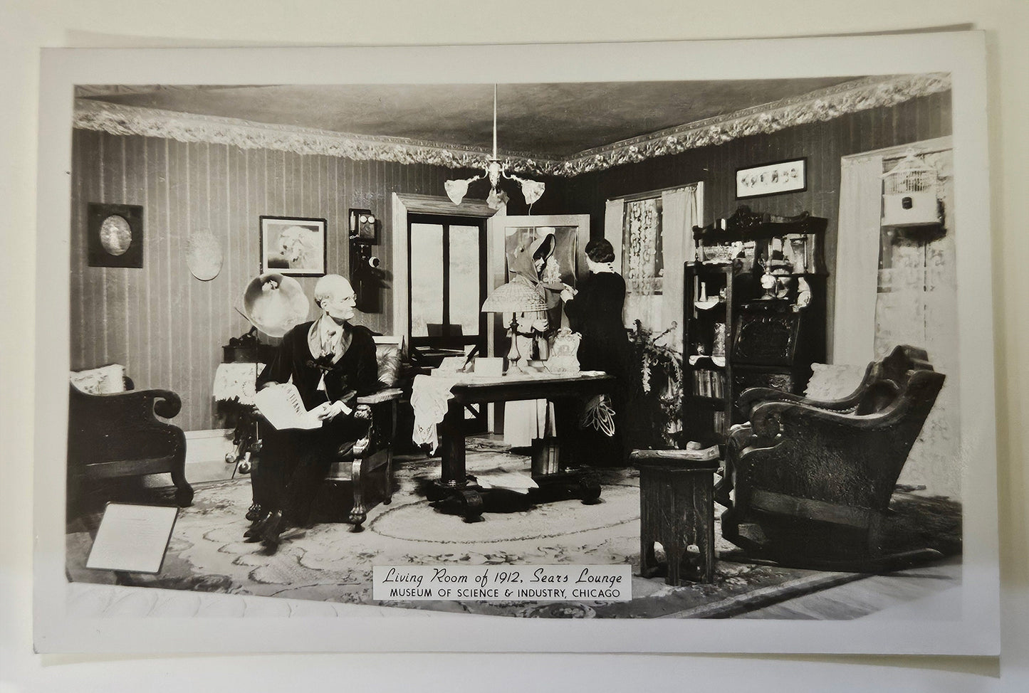 RPPC - 1912 Photo Living Room - Sears Lounge - Museum of Science and Industry - Grogan Photo Co. - 1920s RPPC