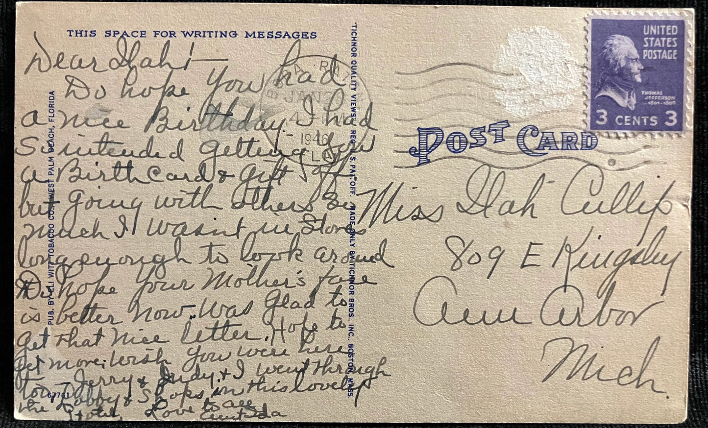 The Breakers, Palm Beach, Florida - Vintage Hotel Postcard