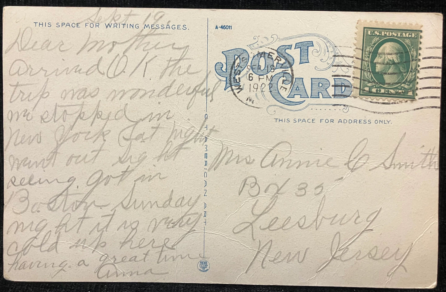 Central Park, Somerville, Massachusetts - Vintage Postcard