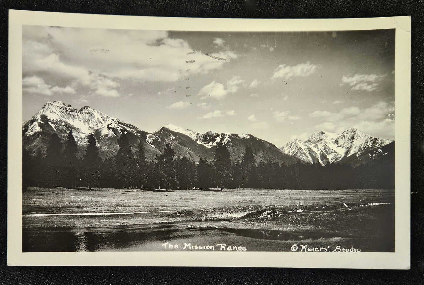 RPPC - The Mission Range - John Meir Studio Photo - Montana Real Photo Postcard Amazing 1940s Black and White Photo - J W Meir