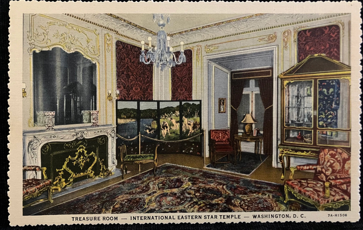 Treasure Room - International Eastern Temple - Washington D.C., Maryland - Vintage Postcard