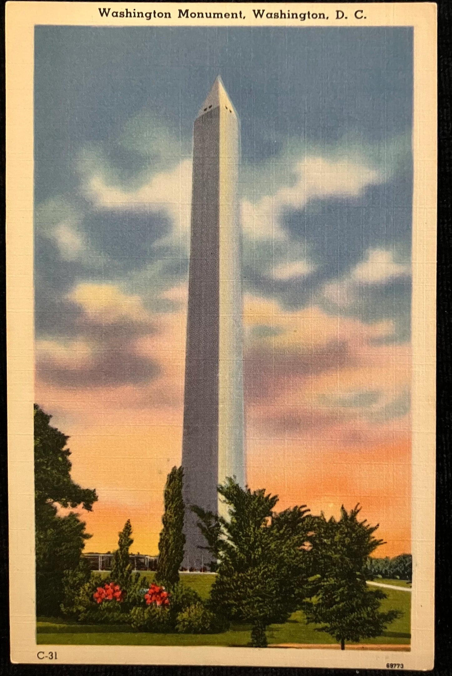 Washington Monument, Washington D.C., Maryland - Vintage Postcard