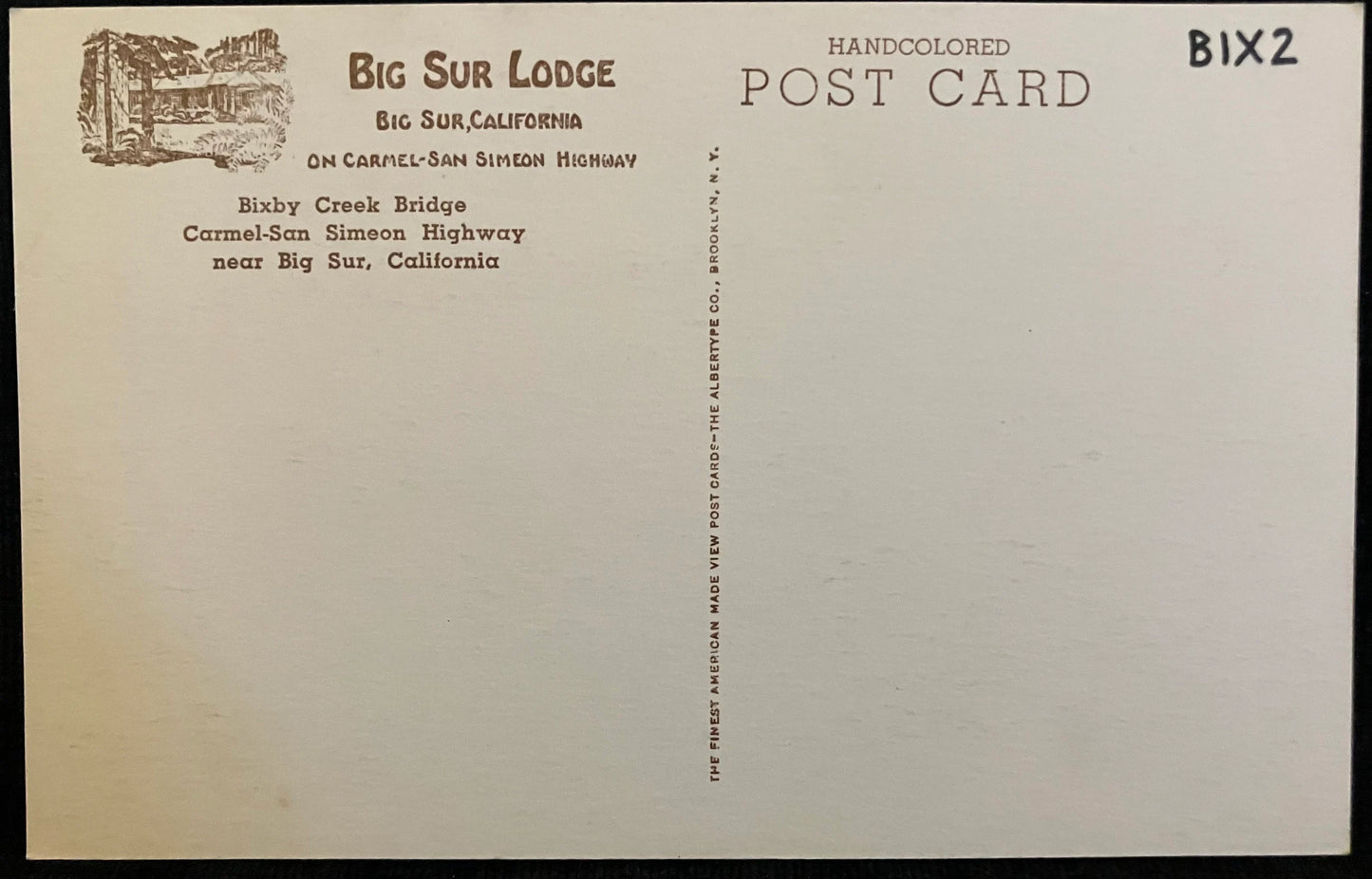 Bixby Creek Bridge in Big Sur, California - Vintage Bridge Postcard