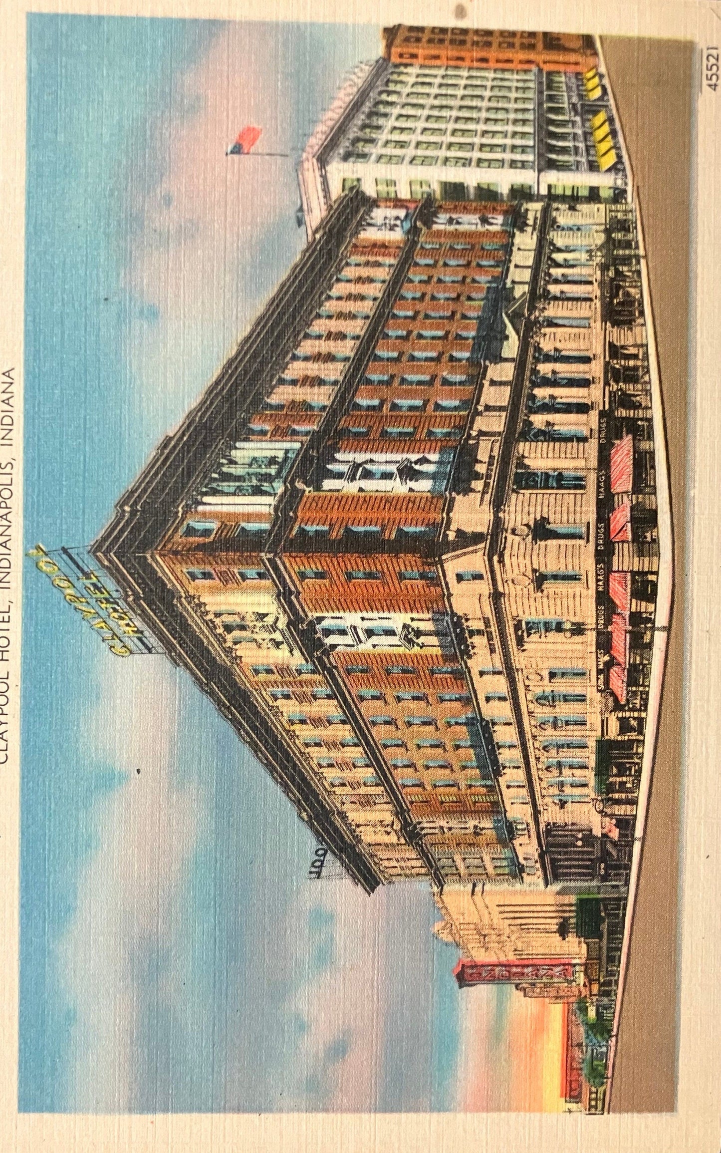 Claypool Hotel - Indianapolis, Indiana - Downtown Indianapolis - 1930s Postcard