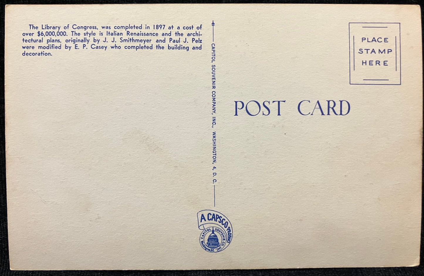 Library of Congress and Annex, Washington, D. C., Maryland - Vintage Postcard
