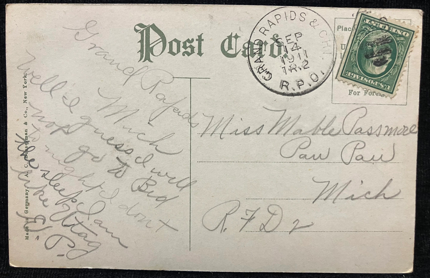 Cody Hotel, Grand Rapids, Michigan - Vintage Hotel Postcard