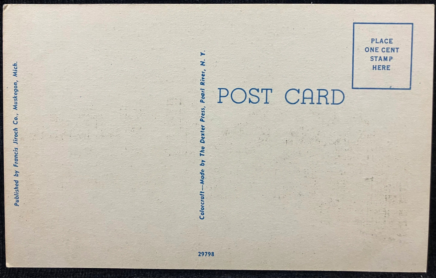 Block House on Scenic Highway, Muskegon, Michigan - Vintage Highway Postcard
