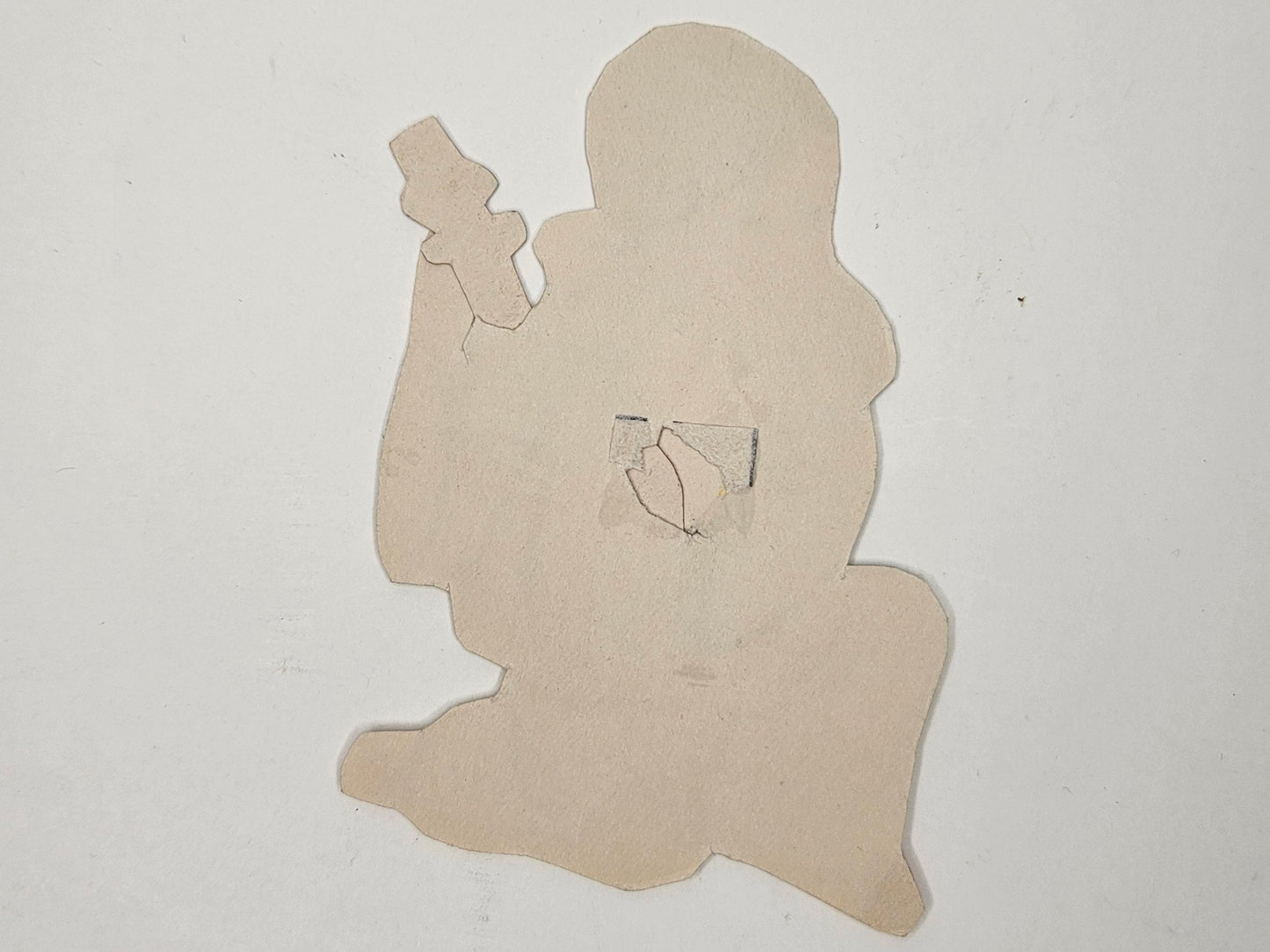 Italian Boy Holding Heart-Shaped Mandolin - Cherub faced boy in Italian Mistral Outfit - Assembly required die cut Valentine