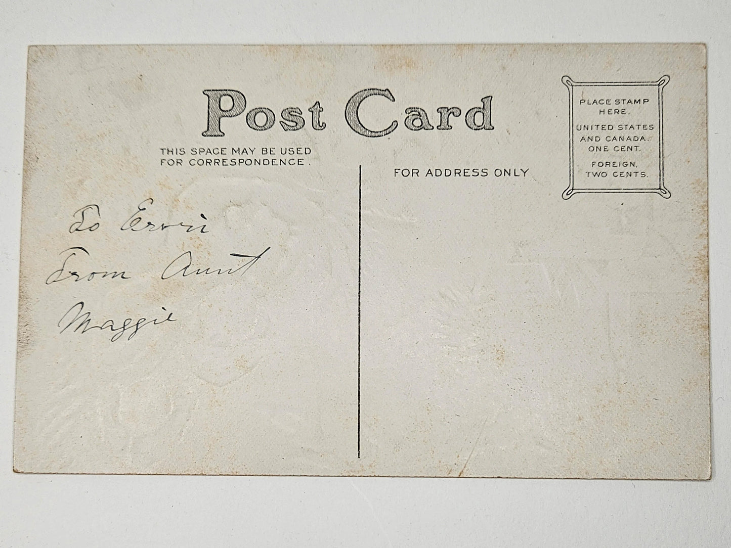 Two Blonde Children On A Sled - "A Merry Christmas" - Vintage Postcard