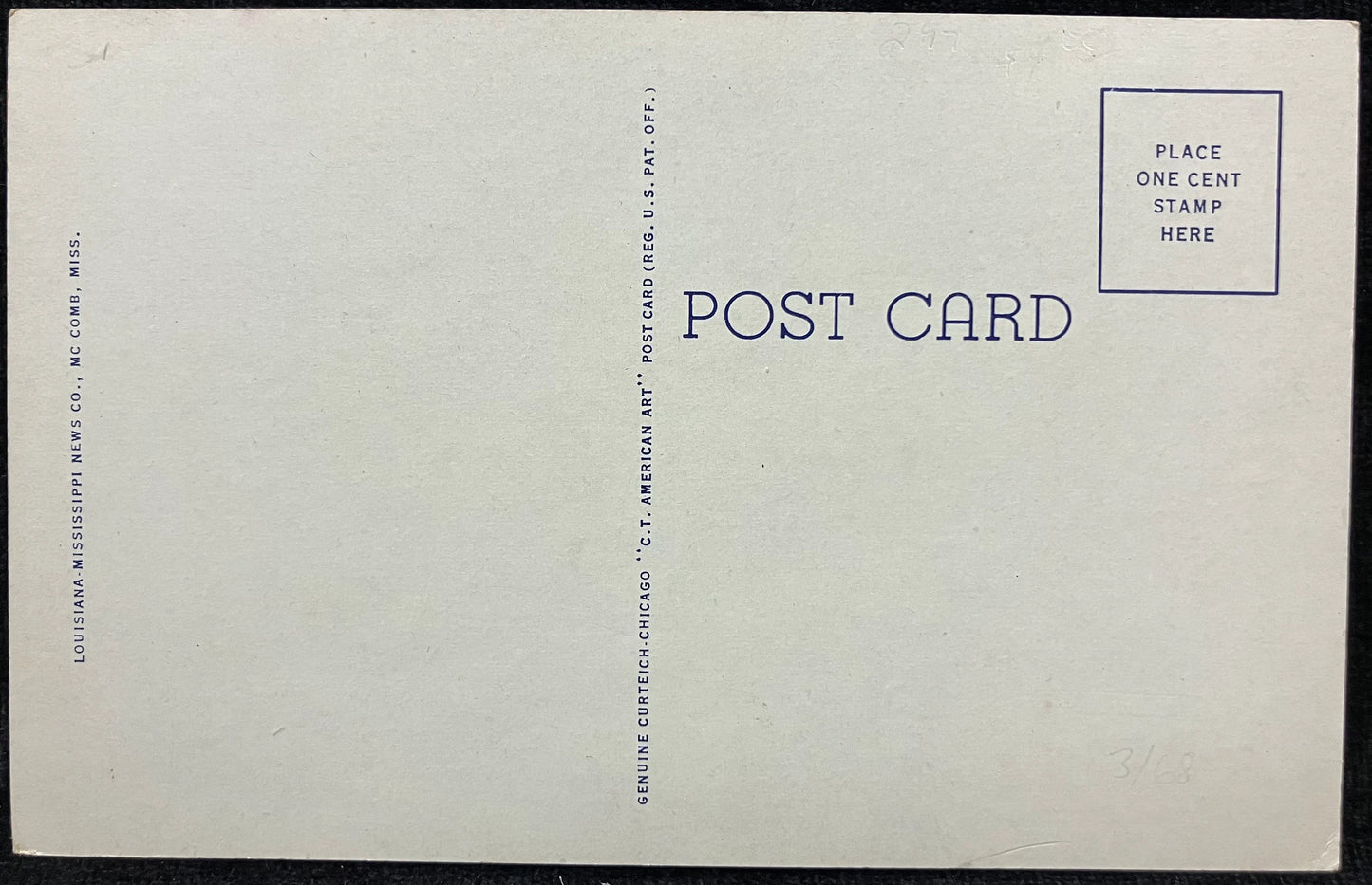 First Baptist Church, Brookhaven, Mississippi - Vintage Church Postcard