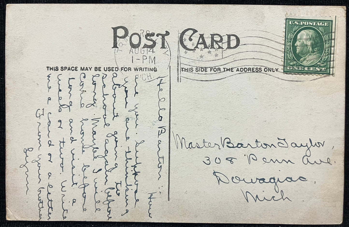 Trout Stream Near Mandelona, Michigan - No. 1721 - Vintage Stream Postcard